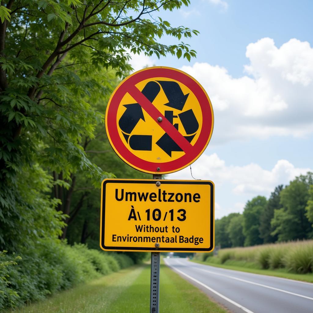 Schild mit der Aufschrift "Umweltzone - Einfahrt verboten"