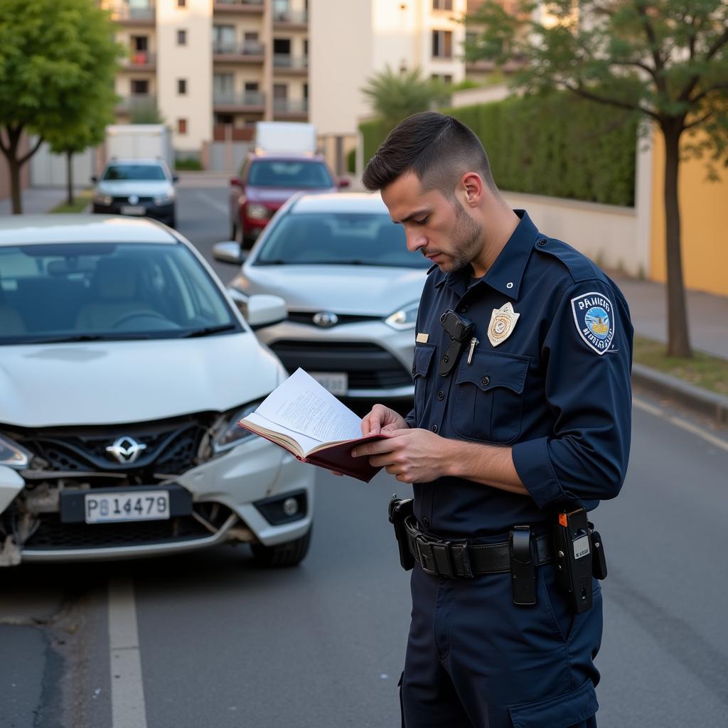 Polizeiliche Unfallaufnahme in Babenhausen