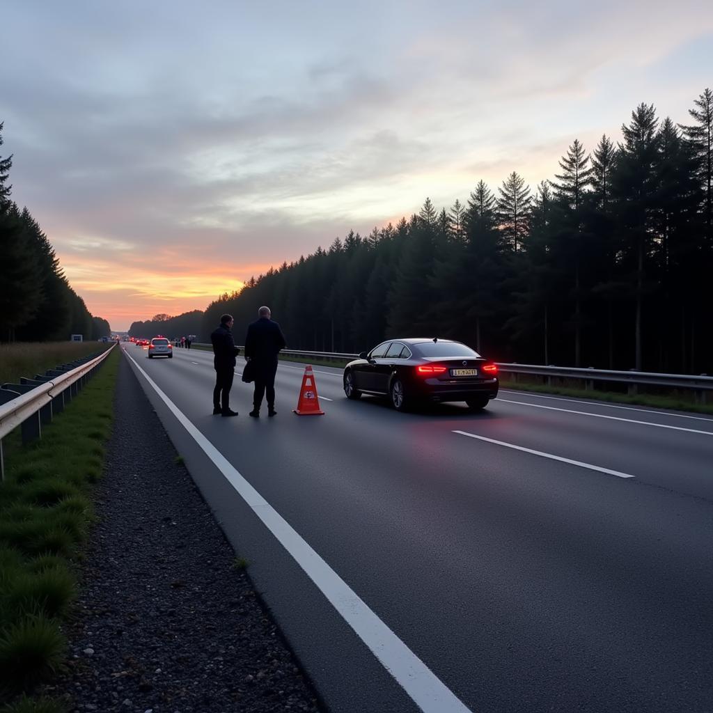 Erste Maßnahmen nach einem Unfall auf der A4 bei Dresden