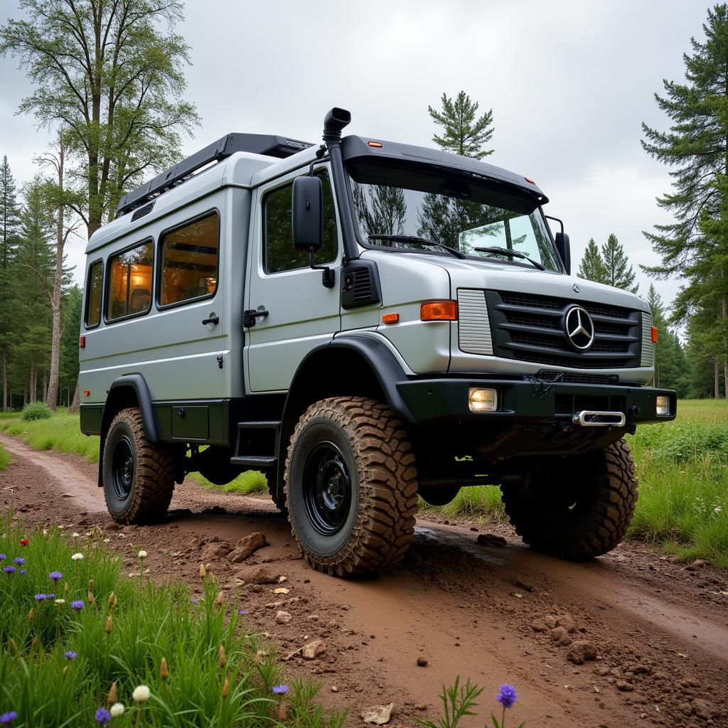 Unimog Wohnmobil Luxus im Gelände