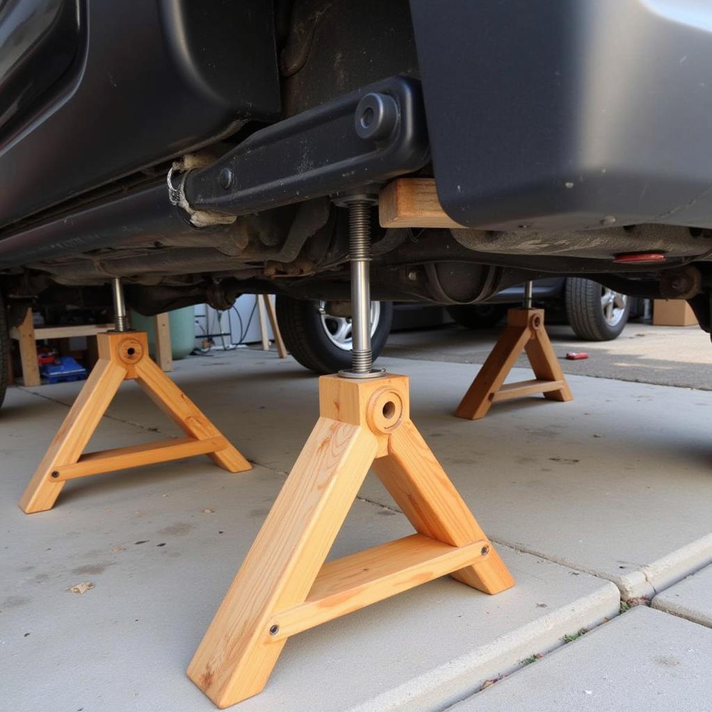 Holz Unterstellbock in der Werkstatt