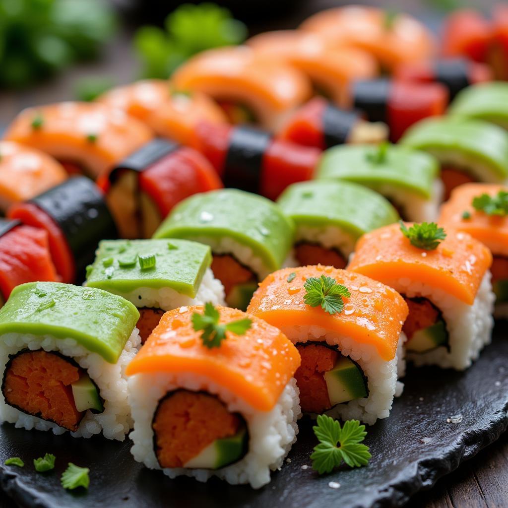 Vegetarisches Sushi Wuppertal: Farbenfrohe Auswahl