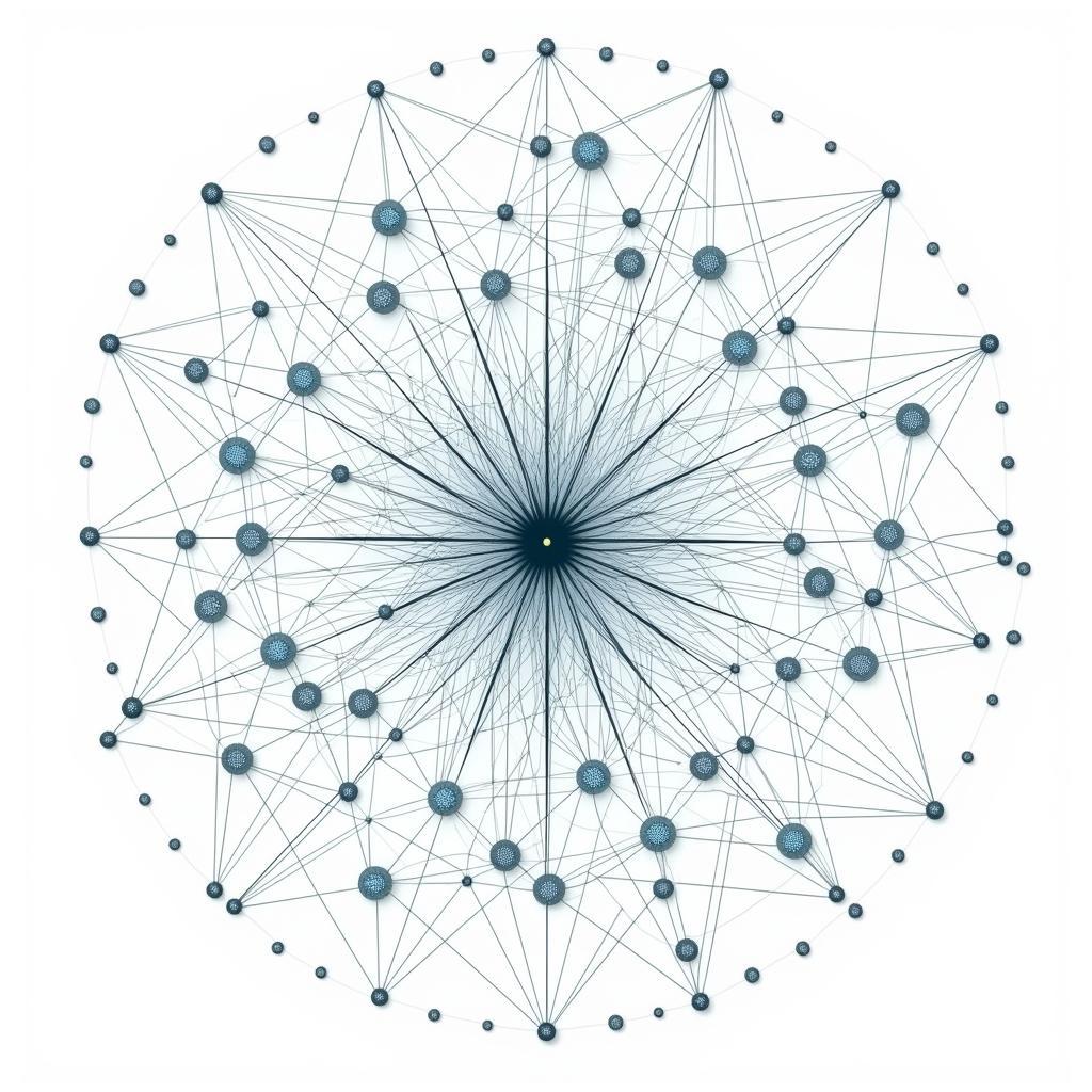 Netzwerk von Verbindungen und Beziehungen