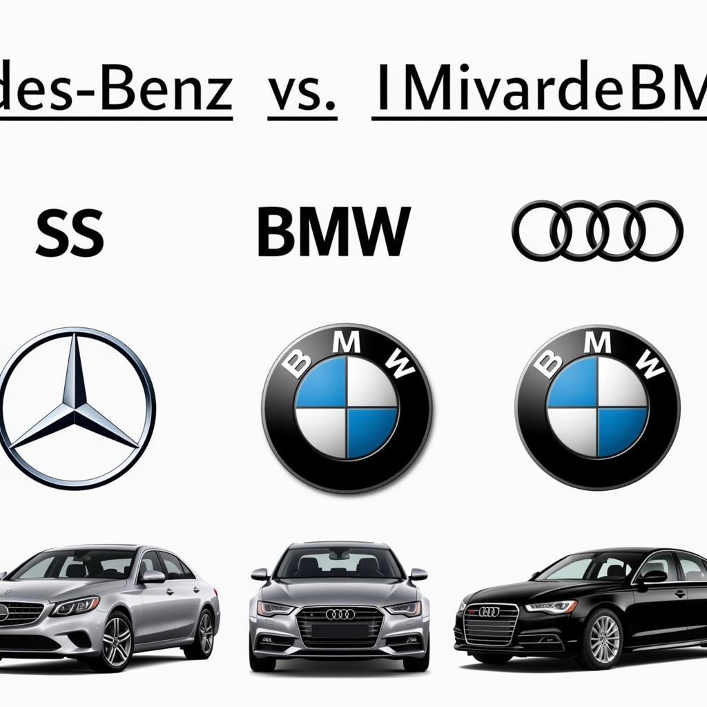 Vergleich der deutschen Premiummarken Mercedes-Benz, BMW und Audi.