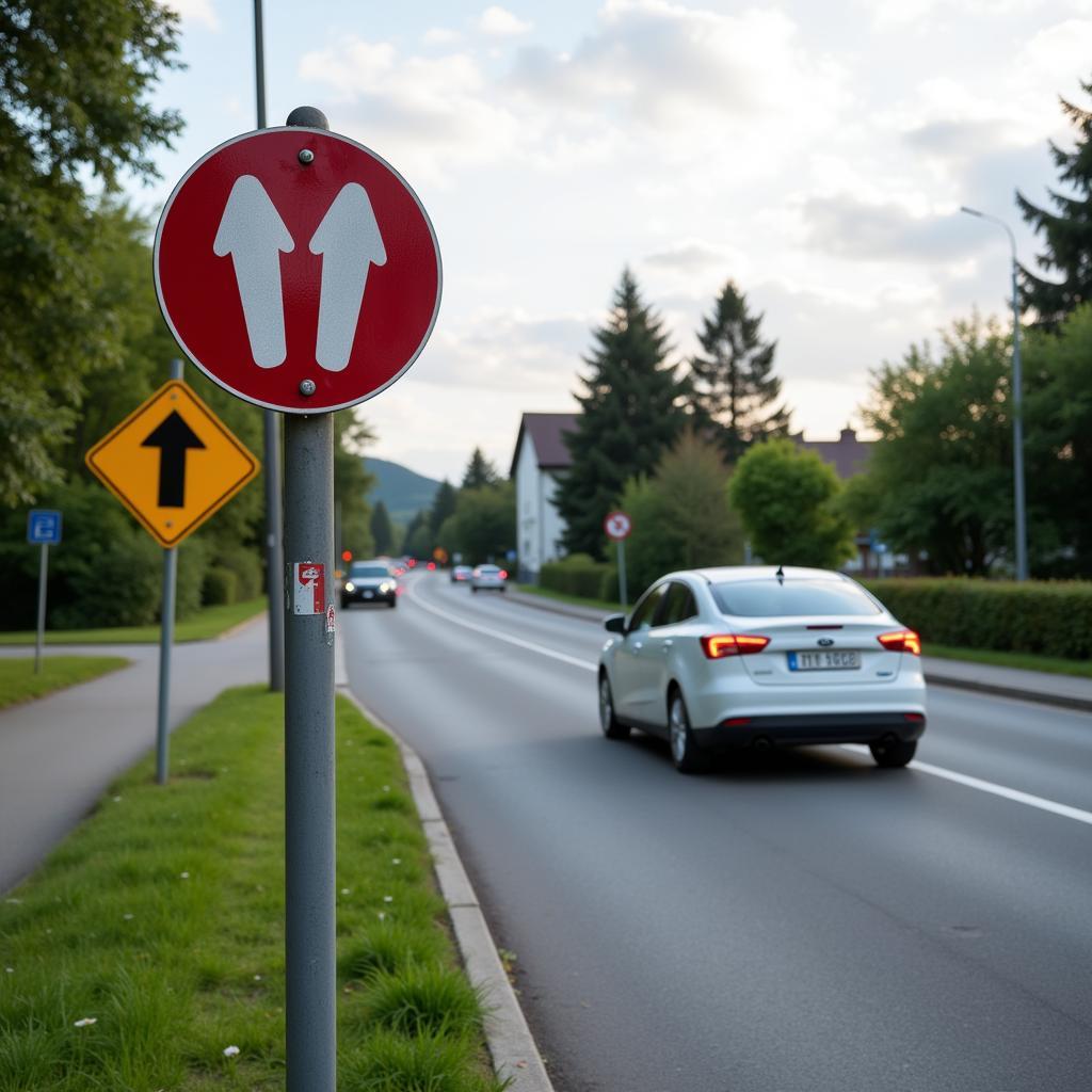 Vorfahrtsstraße beachten