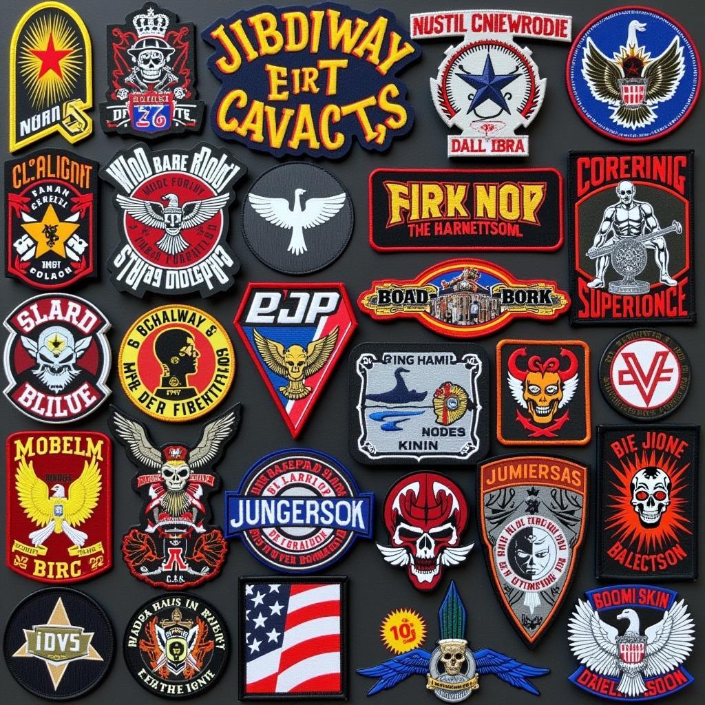 Verschiedene Biker Patches Designs