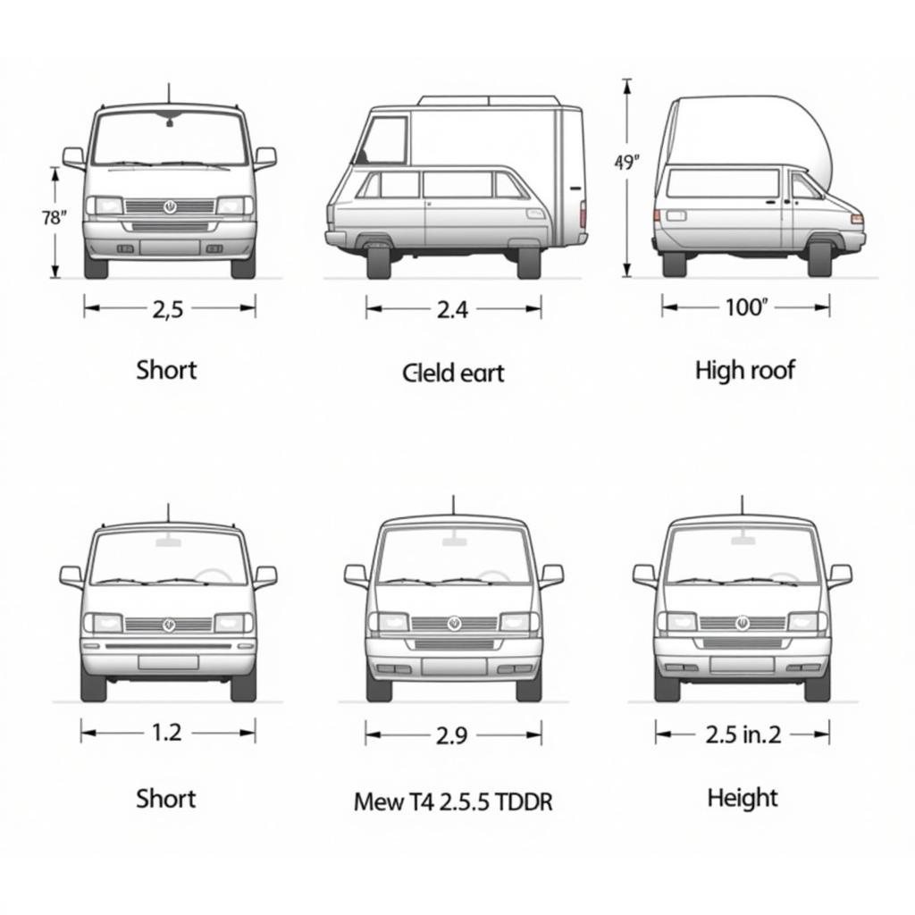 VW T4 2.5 TDI 102 PS Abmessungen und Varianten