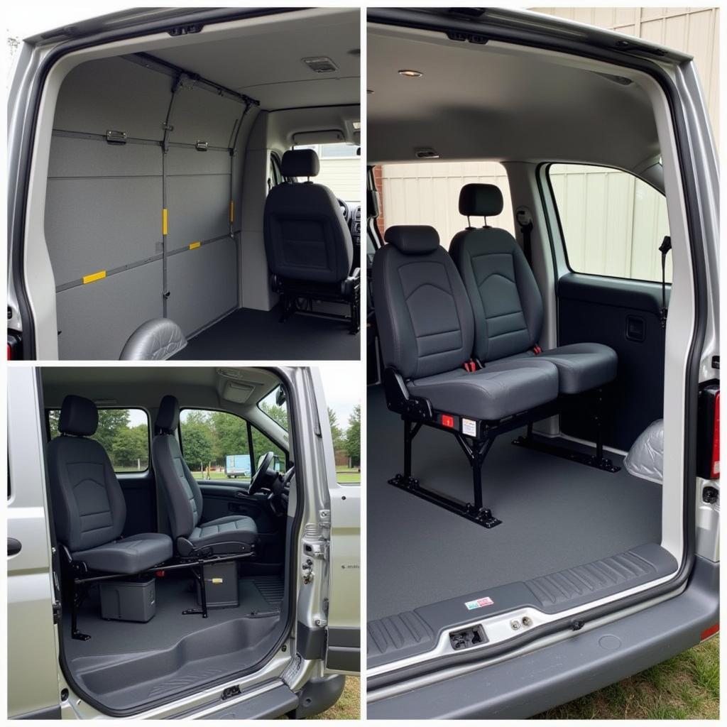 VW T5 mit montiertem Schienensystem