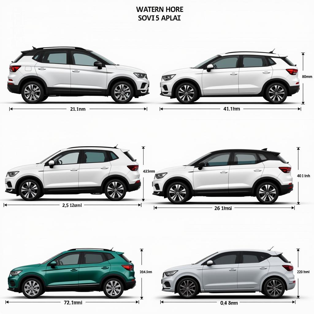 VW Taigo Größenvergleich mit Seat Arona, Skoda Kamiq und Renault Captur