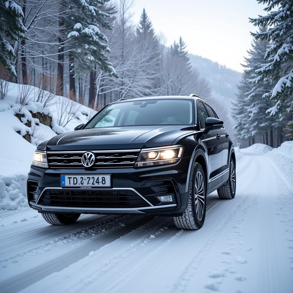 VW Tiguan Automatik Diesel mit Allradantrieb in Aktion