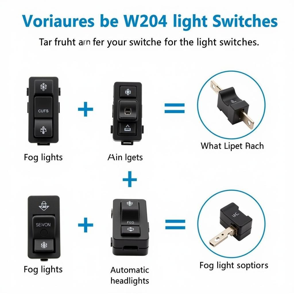 Verschiedene W204 Lichtschalter