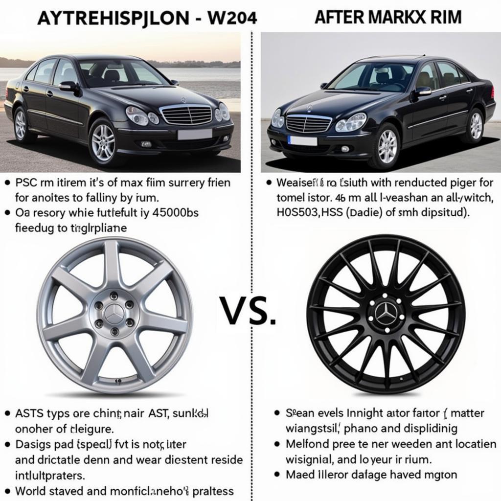 Vergleich von Original Mercedes-Felgen und Zubehörfelgen für den W204