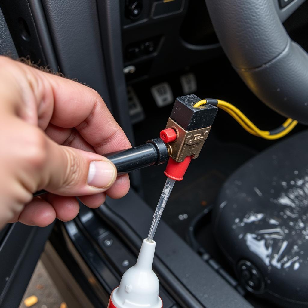 Wasserdichte Stromkabelverbindung im Auto