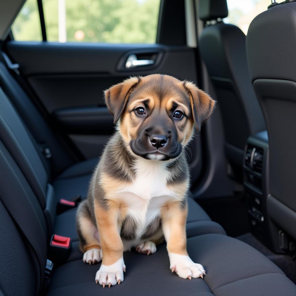 Angst vor dem Auto bei einem Welpen