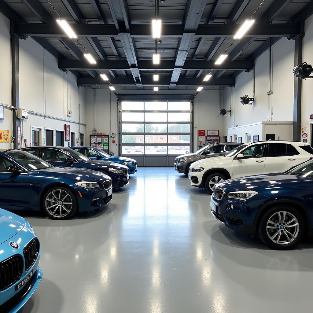 Moderne Werkstatt bei Auto Hemmerle Wasserburger