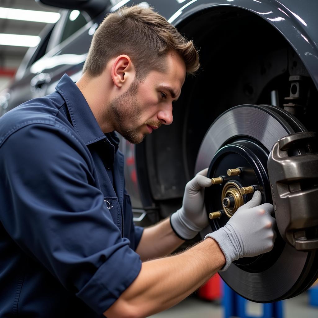 Bremsenreparatur in der Werkstatt