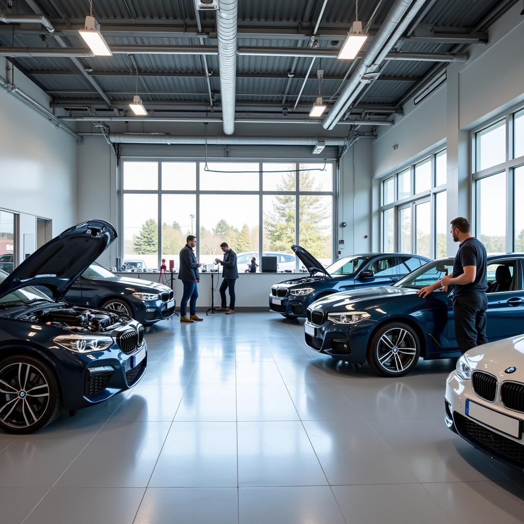 Moderne Werkstatt von Kaltenbach BMW in Arnsberg mit geschultem Fachpersonal.