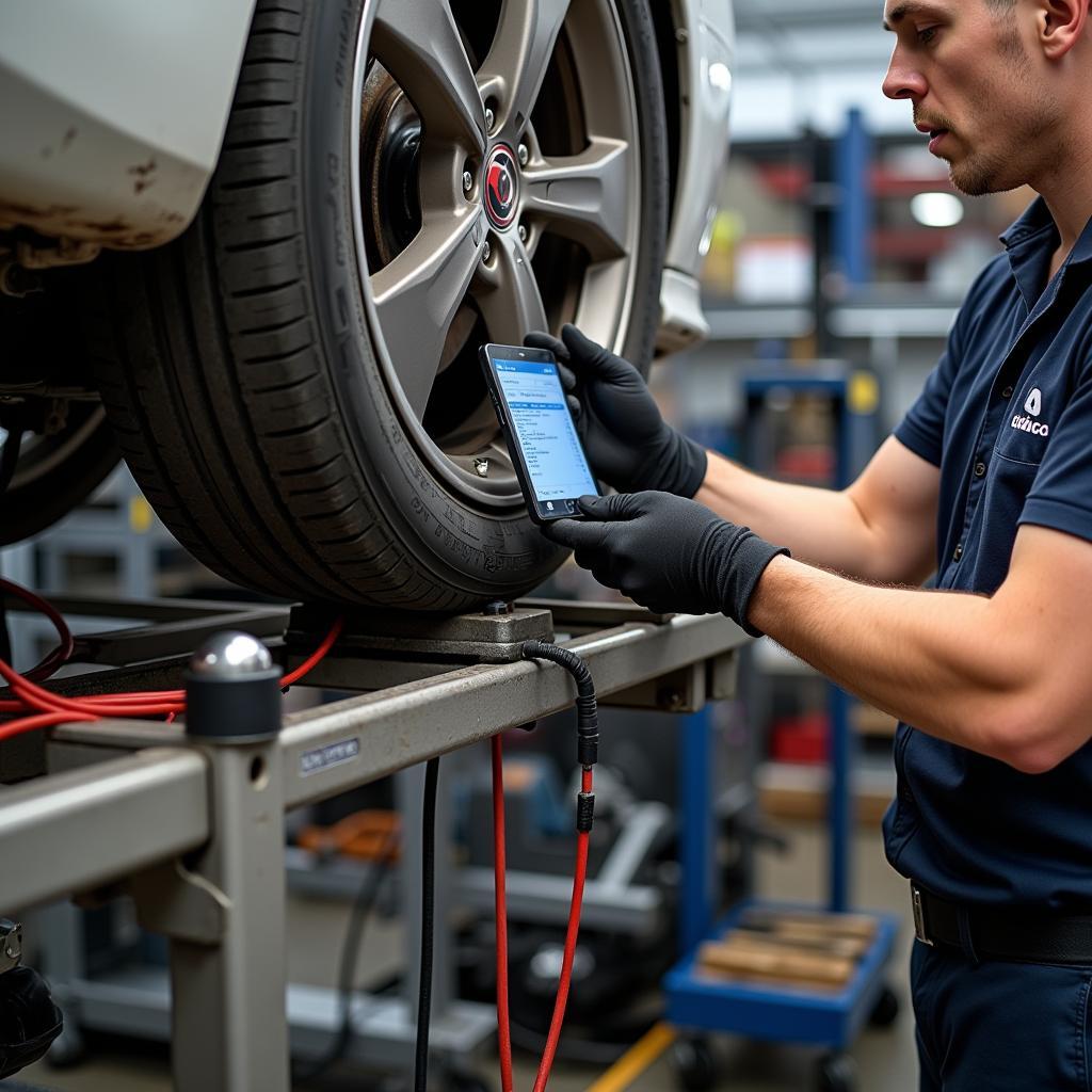 Wartung und Kalibrierung einer Wheelmachine