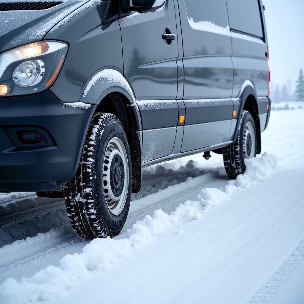 Winterreifen Transporter Test im Schnee