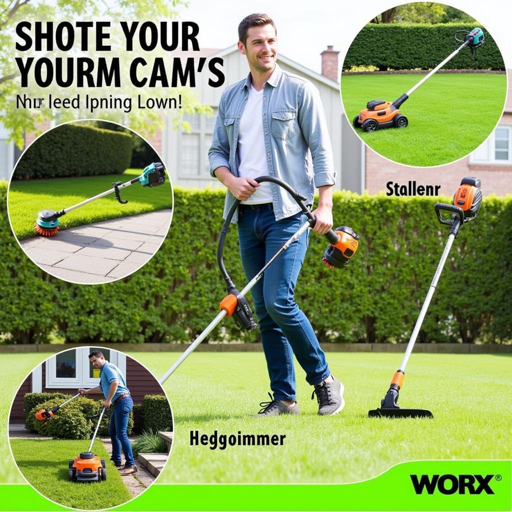 Worx Gartenwerkzeuge im Einsatz