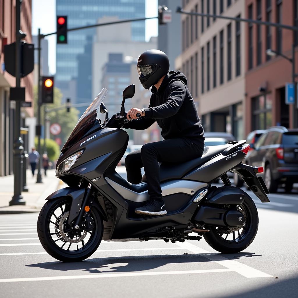 Yamaha XMAX 125 Tech MAX in der Stadt