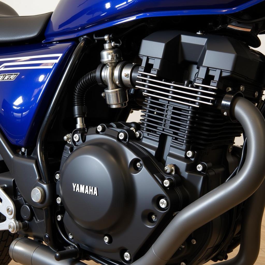 Leistungsstarker Motor der Yamaha 125 Supersportler