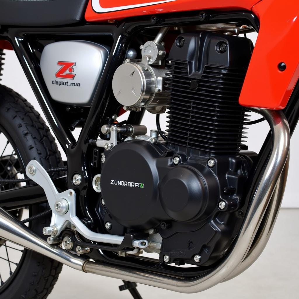 Detailansicht des Zündapp KS 80 Super Sport Motors