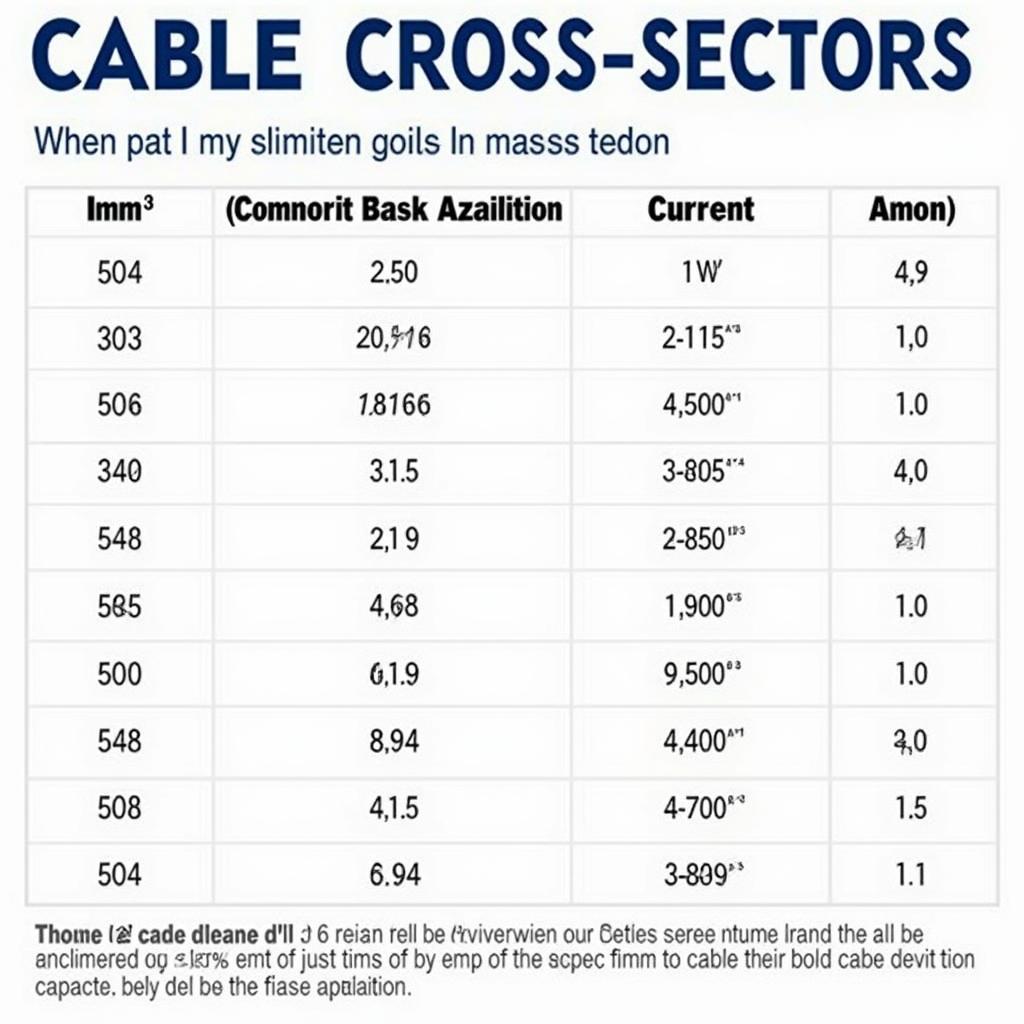 Tabelle für 12V Kabel Querschnitt