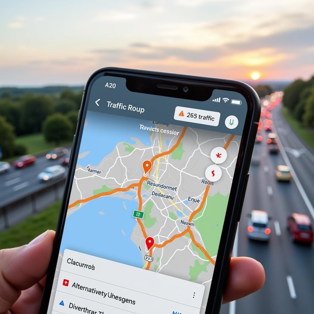 Aktuelle Verkehrslage auf der A20 über eine App abrufen