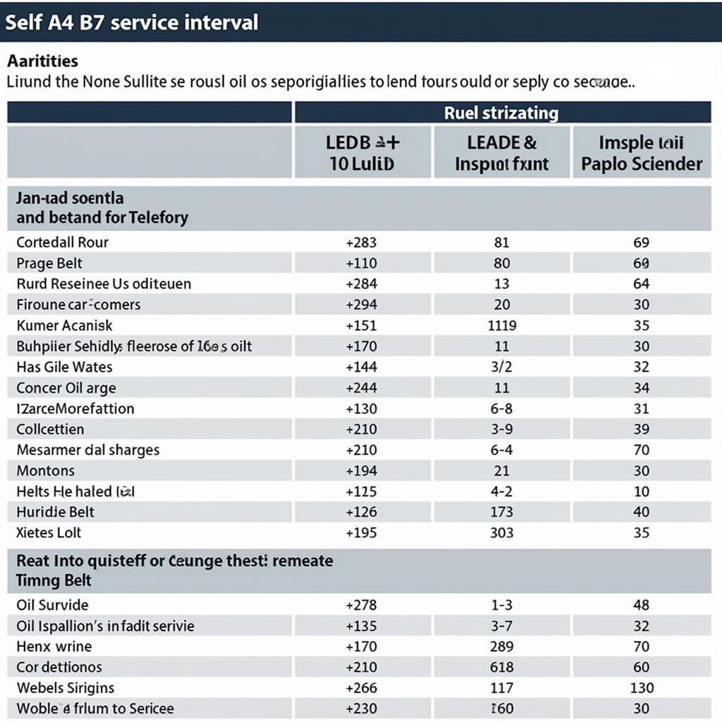 Audi A4 B7 Service Intervalle