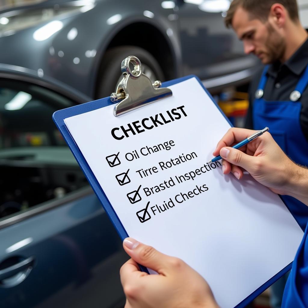 Auto Wartung Checkliste