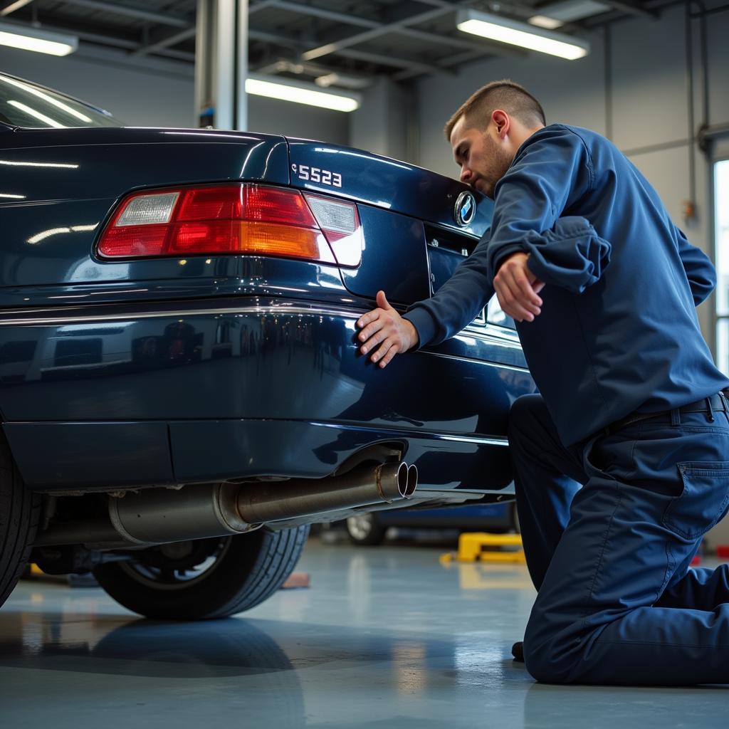 Reparatur in einer Autowerkstatt