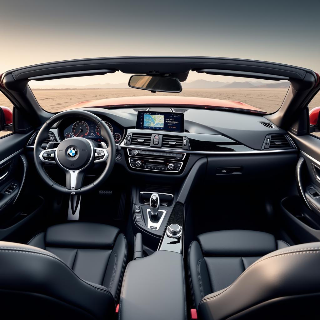 Modernes Interieur des BMW 4er Cabrio Facelift 2024