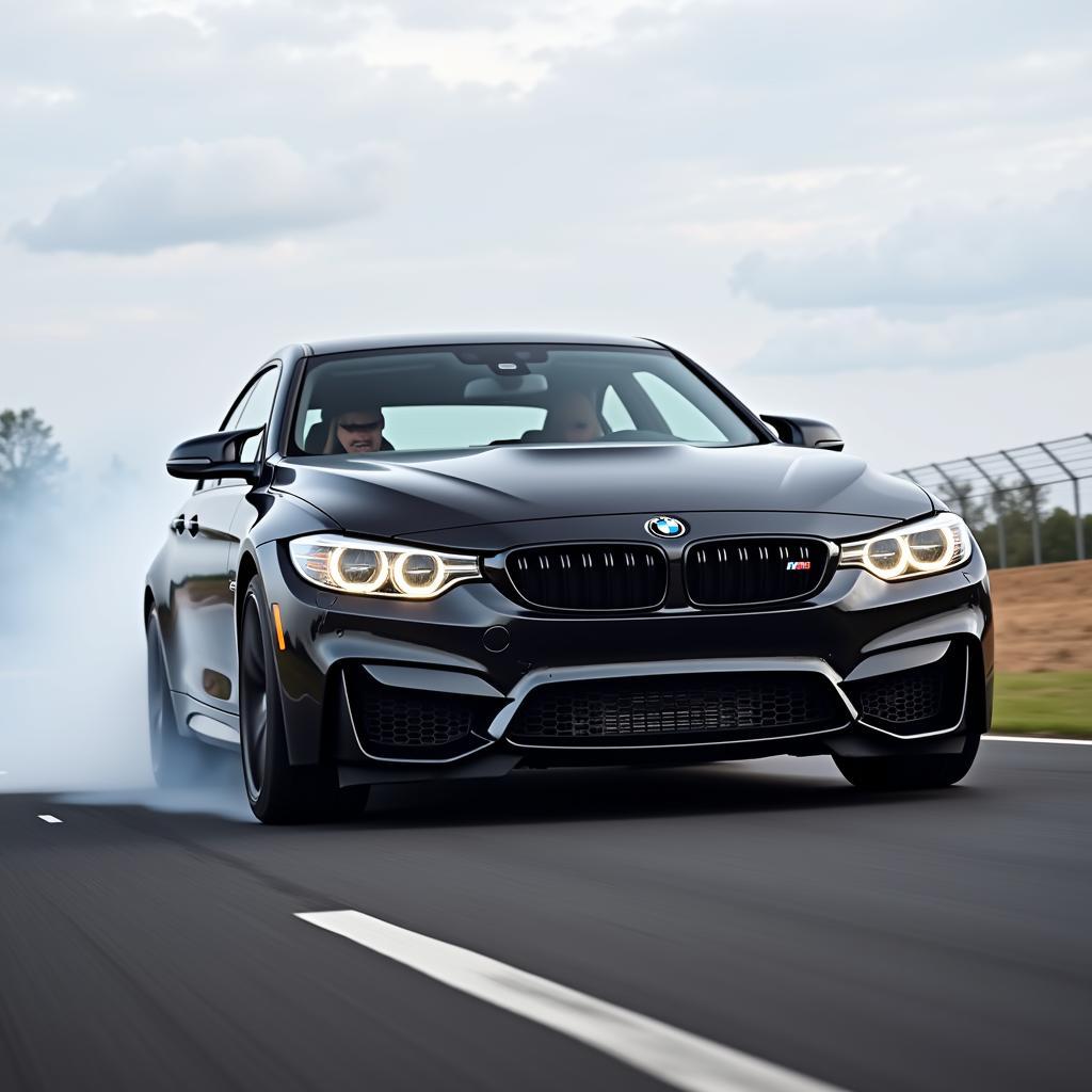 BMW M3 beschleunigt von 0 auf 100 km/h