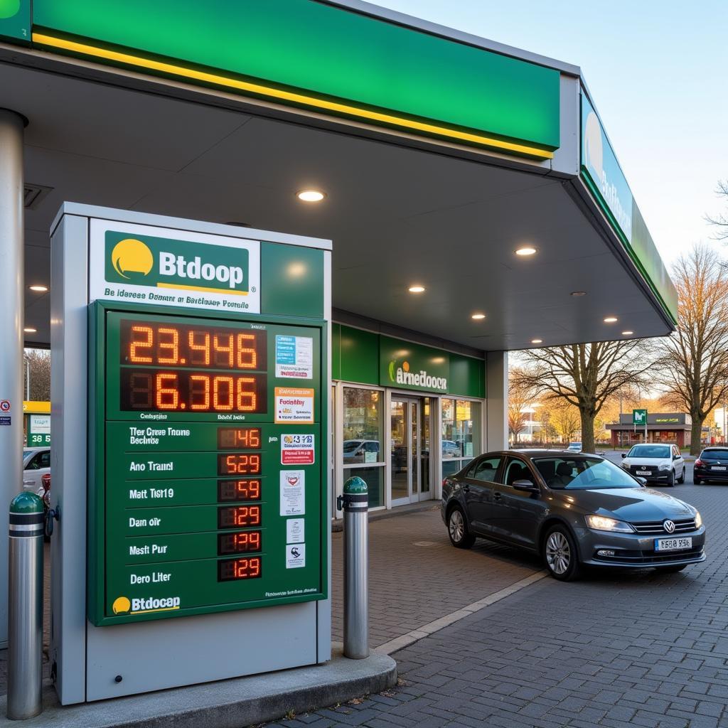 Aktuelle Dieselpreise an einer Tankstelle in Bad Saulgau