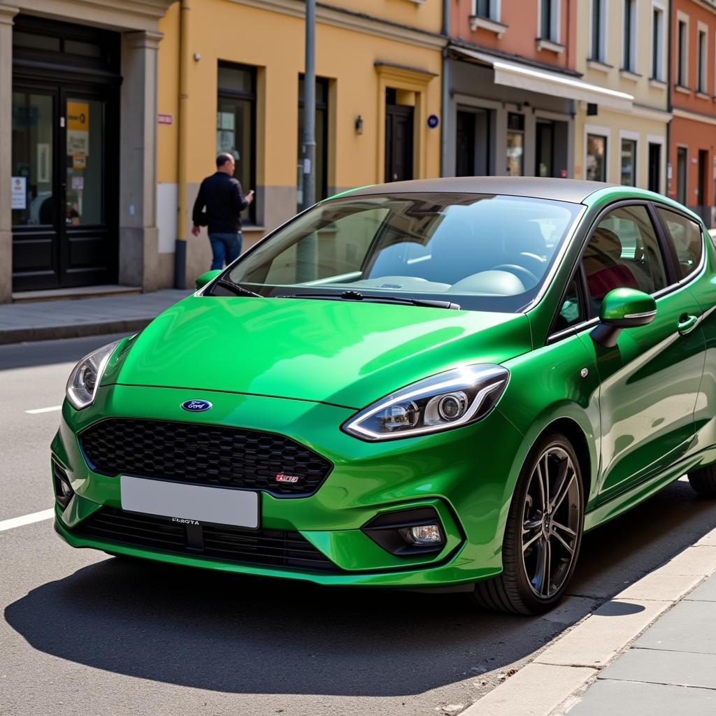 Ford Fiesta in metallic Grün