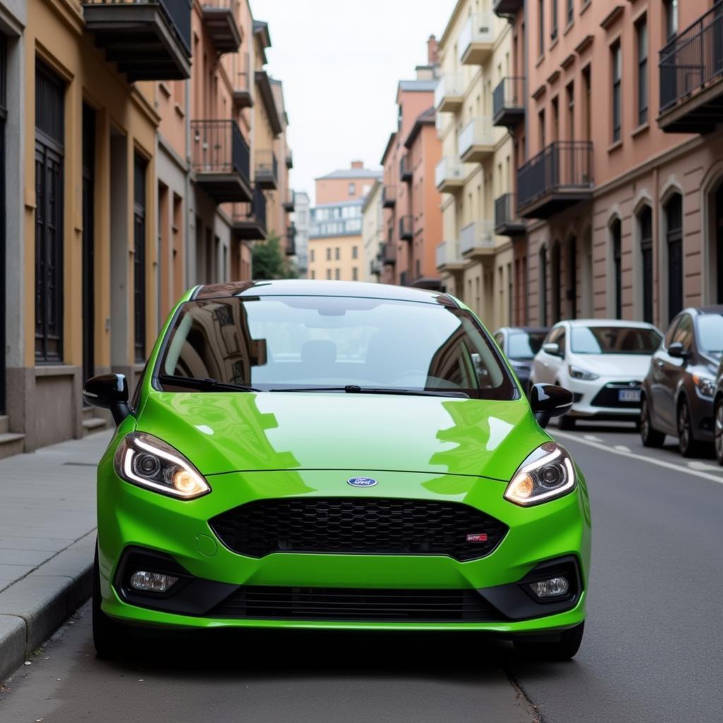 Ford Fiesta parkt in der Stadt