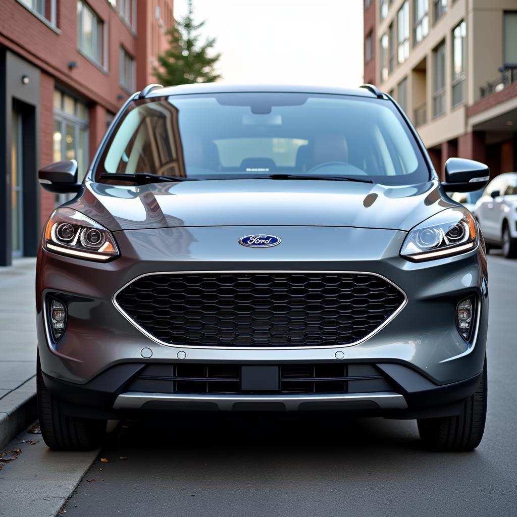 Ford Kuga in Grau: Frontansicht