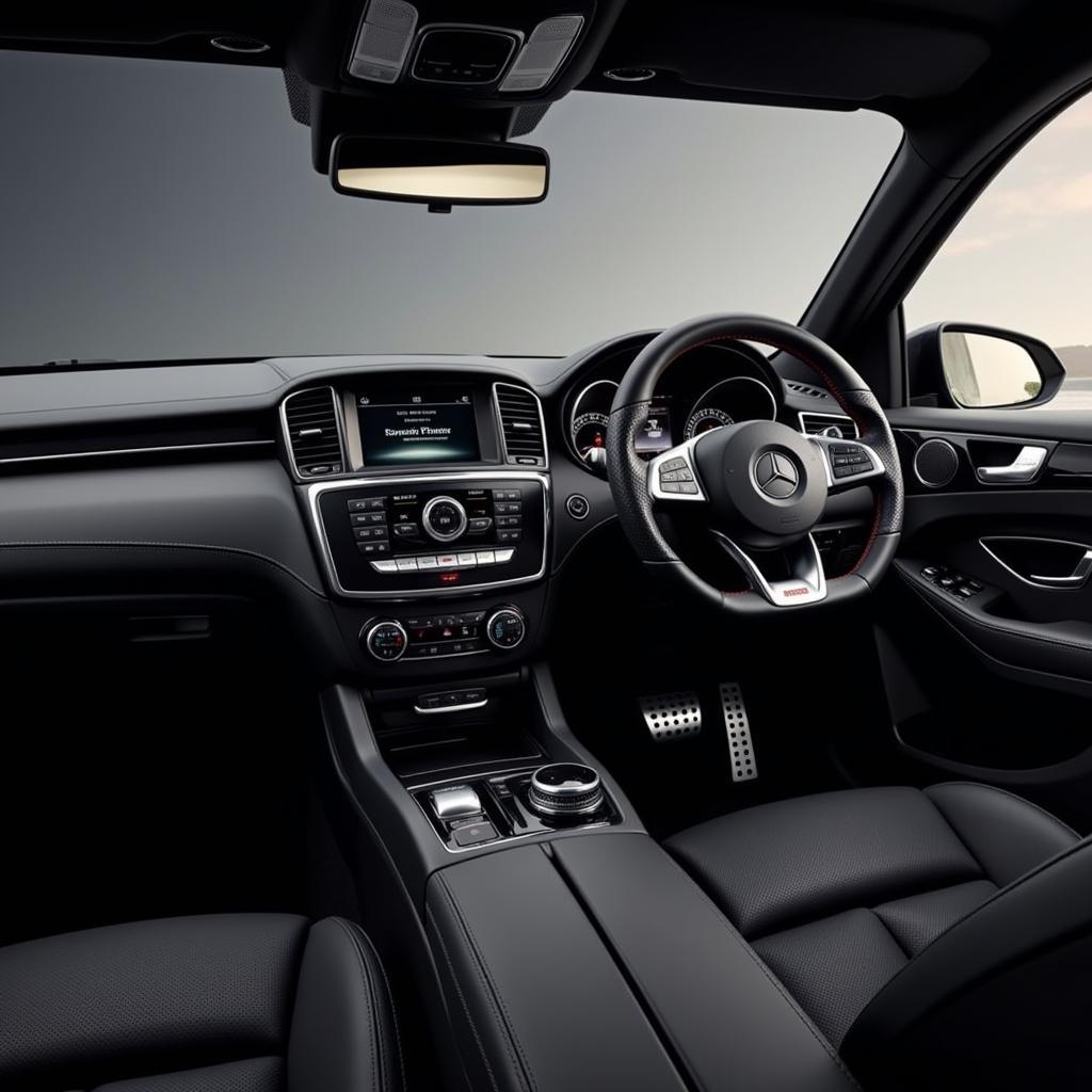 Luxuriöses Interieur des GLE 63 AMG Coupé mit hochwertigen Materialien und modernster Technologie.