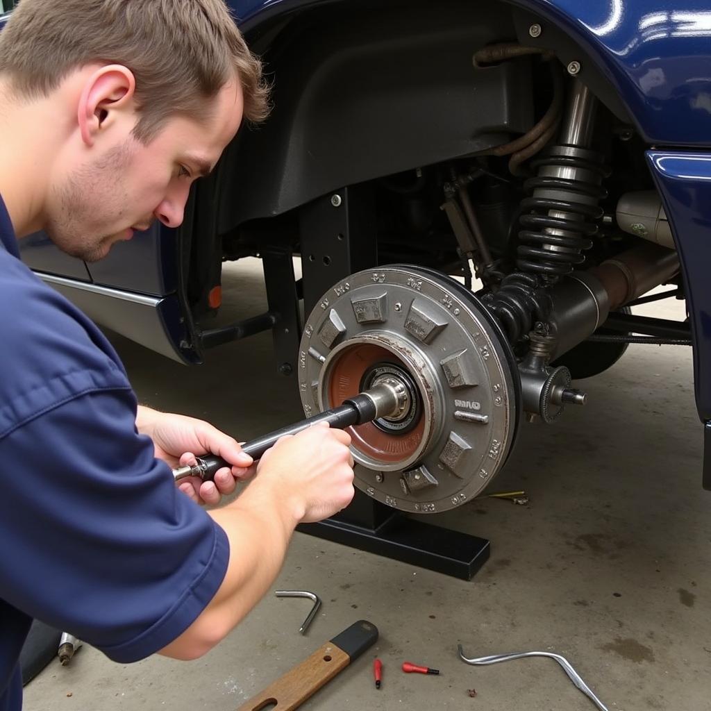 Nachrüstung eines Sperrdifferenzials an der Hinterachse eines Mercedes W124