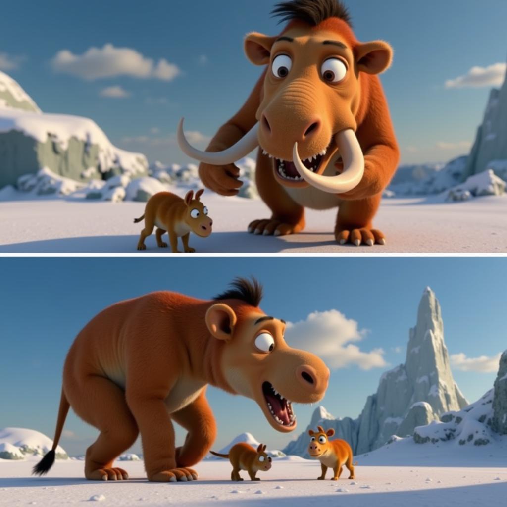 Eine humorvolle Szene im Ice Age Trailer