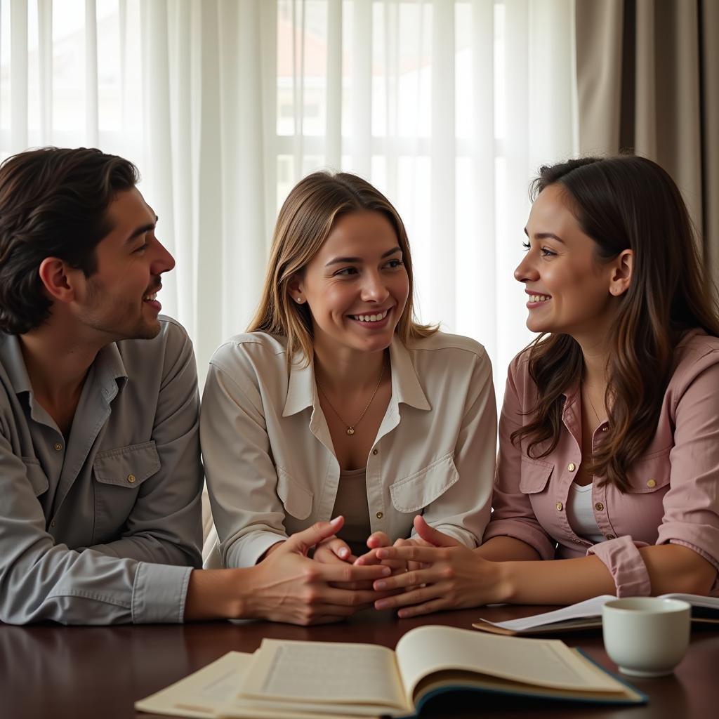 Konfliktlösung innerhalb der Familie: Kommunikation und Verständnis.