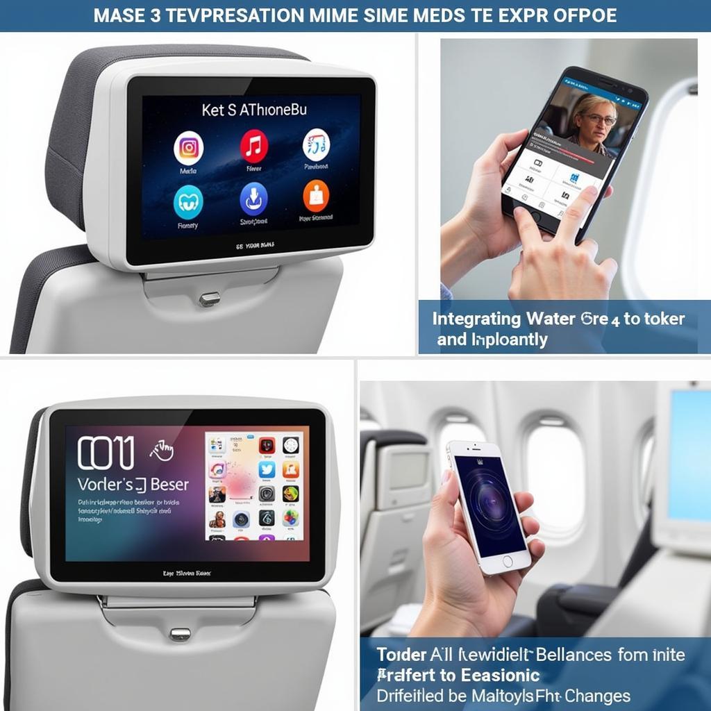 Moderne Kopfstützen Monitore mit Touchscreen und smart Funktionen