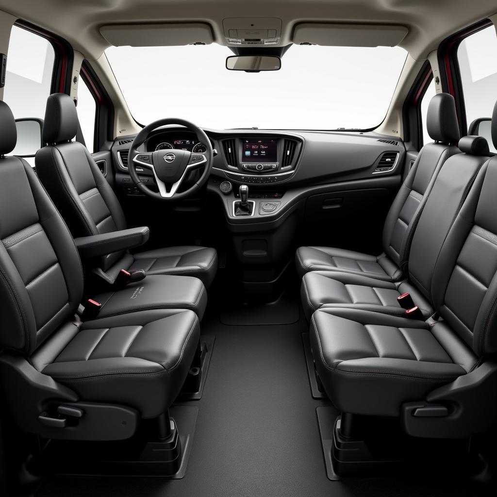 Innenraum des Opel Vivaro 9 Sitzers