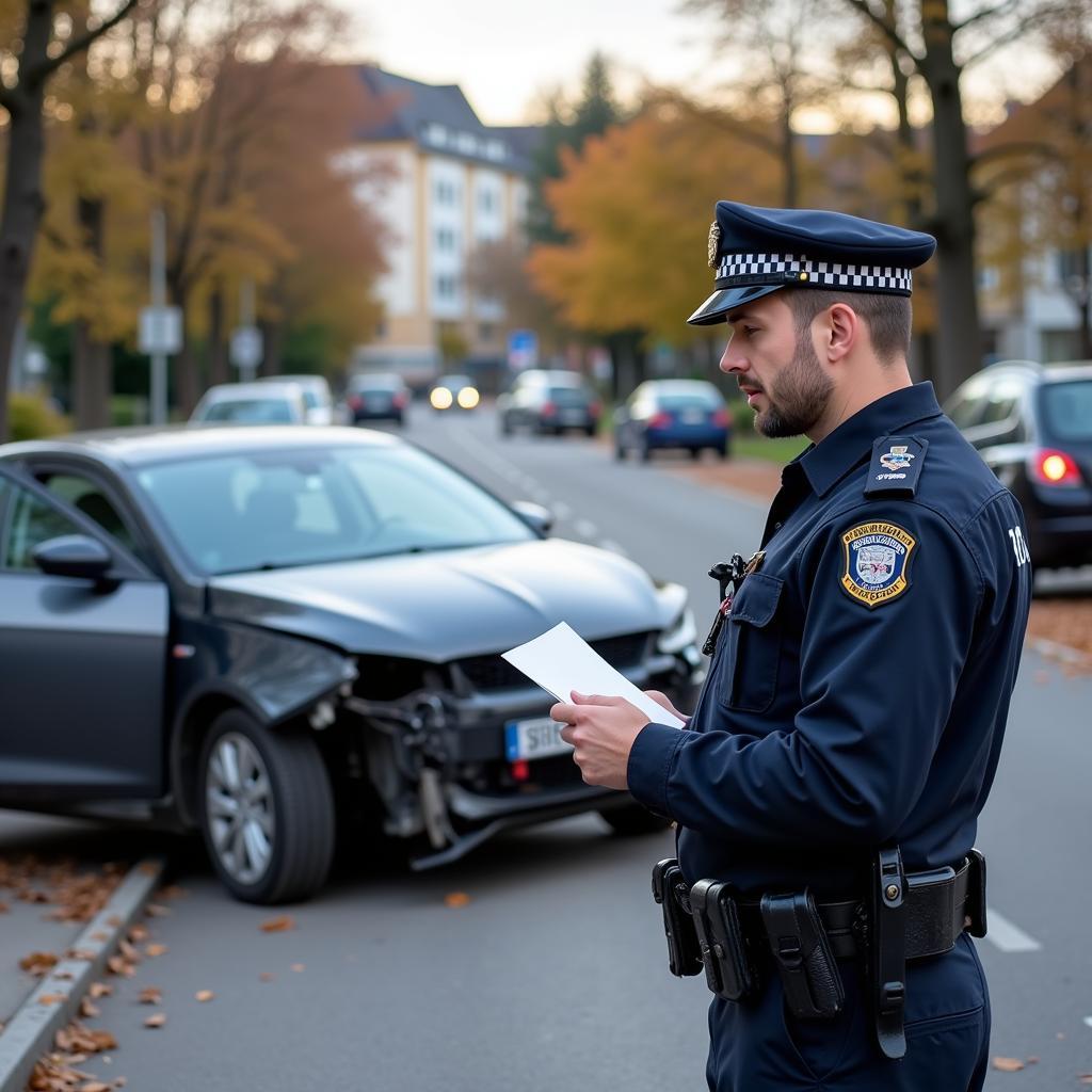 Polizei informieren nach Verkehrsunfall in Krefeld