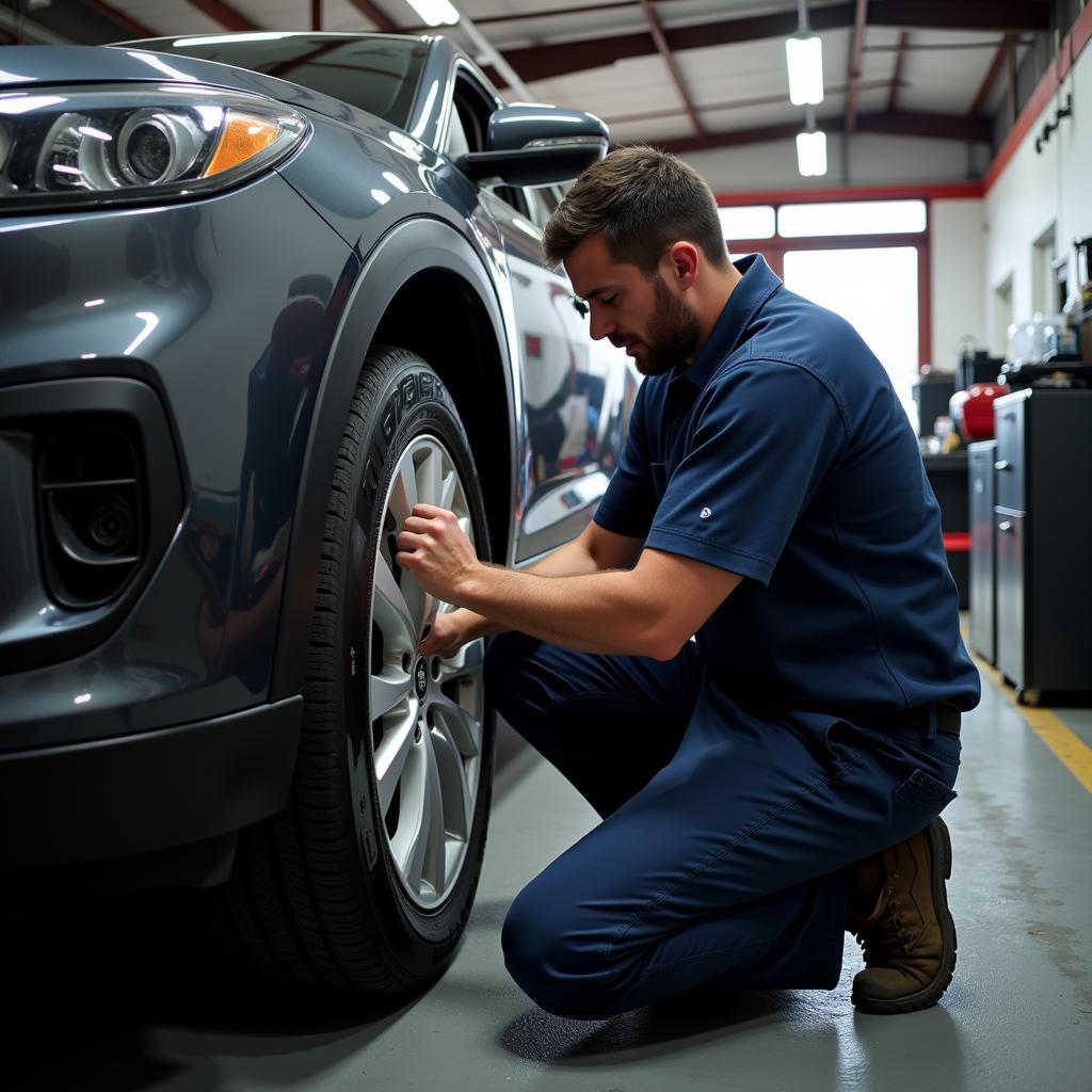 Reifen Werkstatt Reparatur