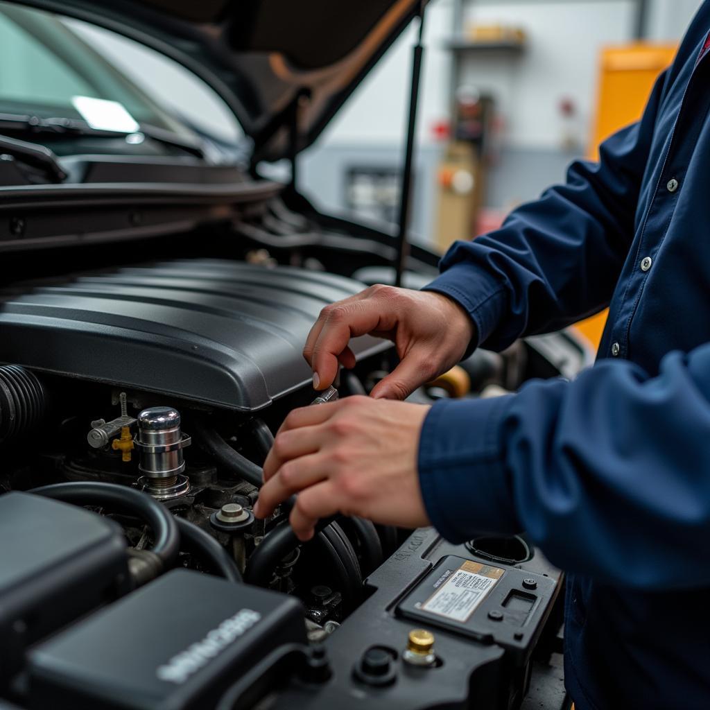 Prüfung von Motor und Getriebe bei einem gebrauchten SUV